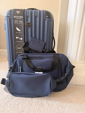 Travels Collection Midtown 3-Piece Luggage Set - Navy